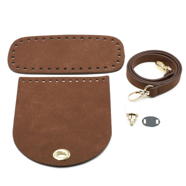 Jumpingount Kit de correas de hombro inferiores para hacer bolsos de cuero PU, suministros para manualidades, hebilla de reparación, regalos para mujeres, Bolsas de mensajero y de hombro Café Jumpingount AP004436-03