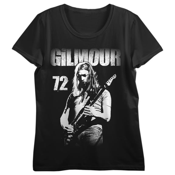 David Gilmour Distressed Art Women's Black Short Sleeve Tee-M