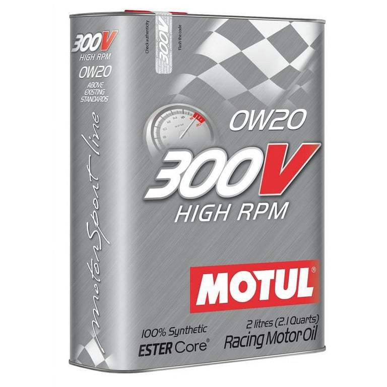 Motul 300V High RPM 0W20 Motor Car Racing Engine Oil - 2L
