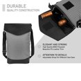 thumbnail image 3 of OPUX 2 Bottle Wine Bag Tote Carrier, Leakproof Insulated Wine Cooler Bag for Travel Picnic, Padded Portable Wine Bag with Pocket for Party Christmas Gift for Wine Lovers Women Men, Black/White Stripes, 3 of 7
