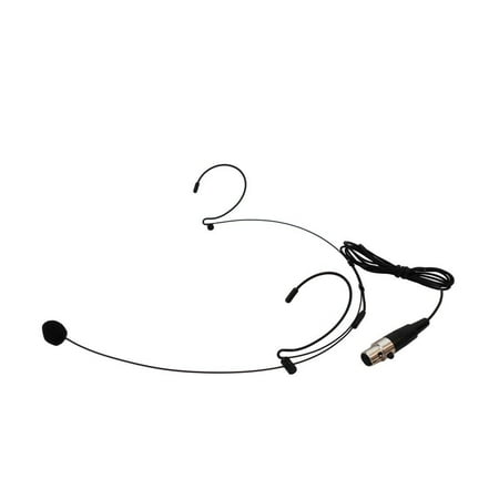 Condenser Headset Microphone Audio2000'S ACC6540H-01B Professional Miniature Condenser Headset Microphone, Black ()