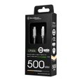 thumbnail image 2 of SilverStone Technologies CPU06S-500 0.5 m USB 3.1 Generation 2 Type-C to Type-C with E-Marker IC & Support PD Function Cable, Silver, 2 of 2