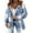 Blue, variant on Womens Winter Plaid Jackets Fall Sherpa Shacket Jacket Fleece Hooded Coats Trendy Oversized Outerwear