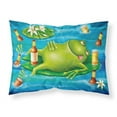 thumbnail image 1 of Carolines Treasures APH0093PILLOWCASE Frog Drinking Beer Fabric Standard Pillowcase, 1 of 2