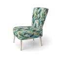 thumbnail image 3 of Designart "Mirage Amidst Tropical Palms I" Green Tropical Upholstered Accent Chair - Tropical Arm Chair For Living Room, 3 of 5