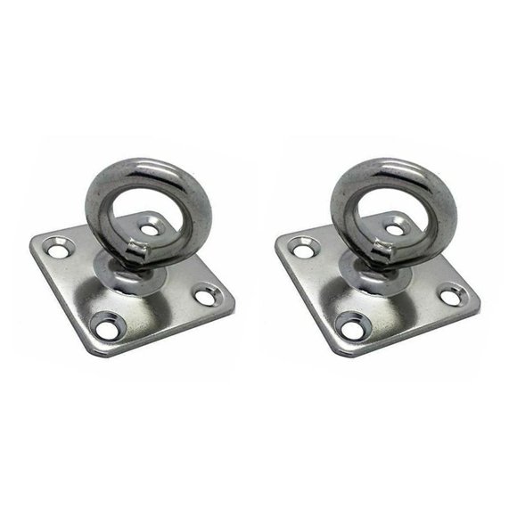 Soidarity Hebilla de placa de ojo colgante de techo de barco con colgador de anillo gancho de suspensión Reparación de Hardware de 6MM 2piezas