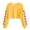 #089-Yellow, variant on Craaazy Casual Women's Floral Print Crop Top Crew Neck Long Sleeve Cropped Sweatshirt for Spring and Summer Gifts