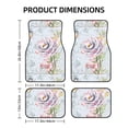 thumbnail image 2 of Cauagu Vintage Rose Pattern Car Floor Mat Set of 4,Car Carpet Mats Car Mats with Anti-Slip Backing & Driver Heel Pad Universal Fit for Cars/Trucks/SUV/Vans, 2 of 6