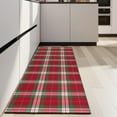 thumbnail image 4 of Red and Green Christmas Plaid Pattern Kitchen Rug Mat,Kitchen Runner Rugs Non Skid Washable,Decorative Kitchen Floor Mats for Kitchen,Sink,Laundry,17"X47", 4 of 5