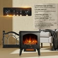 thumbnail image 5 of KISSAIR Electric Fireplace Infrared Stove Heater, 20" Freestanding Fireplace Heater, 3D Realistic Flame Effects, Adjustable Brightness and Heating Mode, Overheating Safe Design, 1000W/1500W, Black, 5 of 7