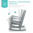 thumbnail image 5 of Best Choice Products All-Weather Rocking Chair, Indoor Outdoor HDPE Porch Rocker w/ 300lb Weight Capacity - Gray, 5 of 7