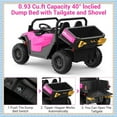 thumbnail image 2 of Sakiyr 24V Ride On Dump Truck for Kids, 2-Seater Electric Car with Remote, 4WD, Dump Bed, Shovel, Music & Lights, Pink, 2 of 6