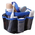 thumbnail image 1 of Carrito de ducha de malla, 8 bolsillos, bolsa de aseo colgante de secado rápido para accesorios organizadores de ducha de baño (azul), 1 of 5