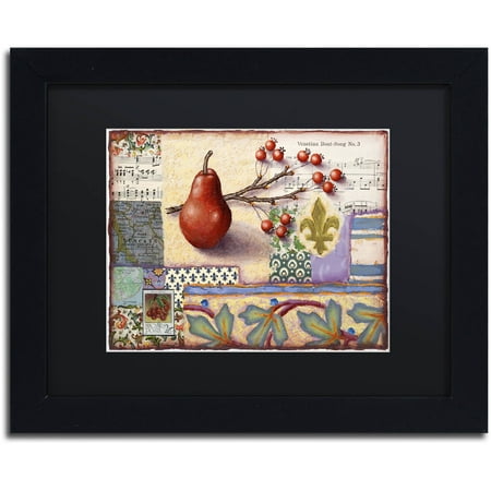 Florentine Pearl - Trademark Fine Art 'Florentine Pear' Canvas Art by Rachel Paxton, Black Matte, Black Frame