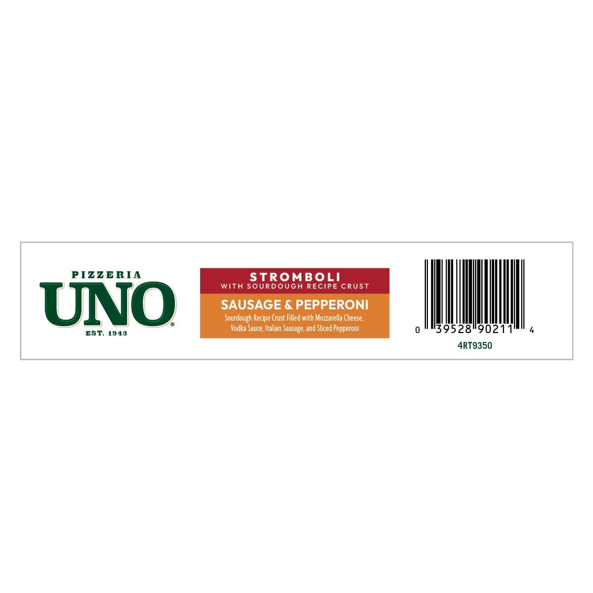 Pizzeria Uno Sausage and Pepperoni Sourdough Recipe Stromboli 5 oz, 2 Pack