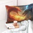 thumbnail image 4 of Yiaed Red And Blue Fire Dragon B Print Brushed Microfiber Envelope Pillowcases, Standard,Envelope Closure Pillow Cases(No pillow core)-14"x20", 4 of 6
