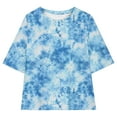 thumbnail image 5 of Frwgonr Girls Short Sleeve T-Shirts Soft Tie-Dye Tees Kids Tshirts Clothes Summer Tops T-Shirt Blue, Size 5-15 Years, 5 of 5