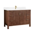 thumbnail image 2 of Shenzhen 48" Single Bath Vanity in Aged Dark Brown Oak with Composite Stone Top, 2 of 12