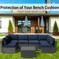 thumbnail image 7 of FKS LIFE Outdoor Patio Cushion Cover Outdoor Furniture Sofa Cushion Covers Waterproof 25.6x25.6x3.9 inches(14pack, Dark Blue), 7 of 7
