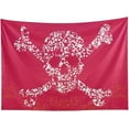 thumbnail image 7 of GZHJMY Tapestry Wall Hanging Vintage Red White Skull Tapestry Decorative Tapestries Wall Blanket Bedding Tapestry for Bedroom Living Room Dorm 90"x60" Gift Decor, 7 of 7