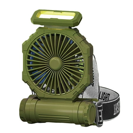 

JCWRYPS Domestic Electric Appliance Walmart Membership Days Headset Night Running Wild Fishing Multi Angle Adjustable Charging Light Fan Outdoor Sports Silent Desktop Fan （Green）