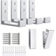 thumbnail image 1 of Juego de 6 ganchos plegables para colgar abrigos, bolsos, sombreros y botones de aleación de aluminio de alta resistencia con 12 tornillos para casco o ganchos de pared (plata mate). esquí esquí Gafas de esquí, 1 of 5