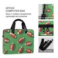 thumbnail image 4 of FORMRS 16" Laptop Bag Carrying Sleeve Case with Handle Travel Shoulder Briefcase, American Footballs, 4 of 8