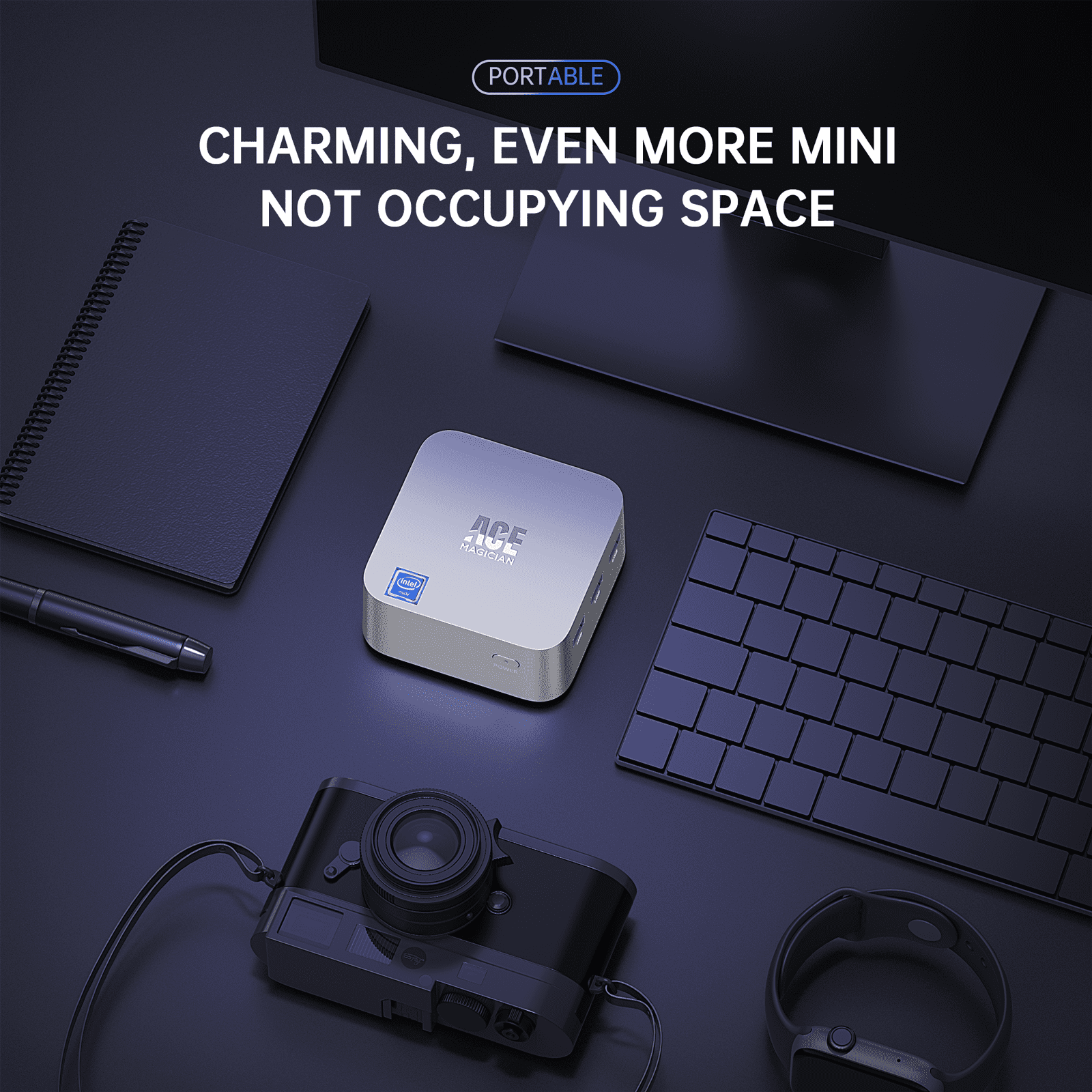 ACEMAGIC Mini PC T8PLUS, Intel 12th Gen N95, 16GB DDR5 RAM, 512GB