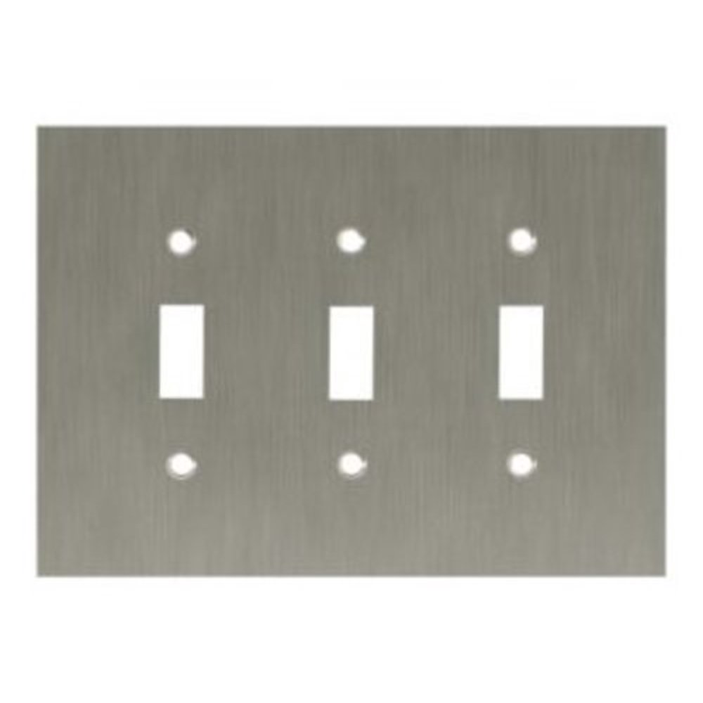Franklin Brass Concave Triple Switch Wall Plate in Satin Nickel