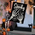 thumbnail image 2 of Halloween House Flag Spooky 28 x 40 Inch Double Sided Flags Burlap Skeleton Hands with Spider Webs and Cobwebs Flags For Outside Holiday Seasonal Yard Outdoor Decoration, 2 of 5