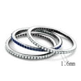 thumbnail image 2 of Womens Rings High polished (no plating) 316L Stainless Steel Ring with AAA Grade CZ in London Blue DA066, 2 of 5
