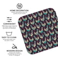 thumbnail image 3 of Lsque Bohemian Chicken Pattern 4" Drink Coasters Set of 4, PVC Leather Absorbent Coasters, Table Coaster Set Decorative Coffee Cup Coasters Housewarming Gift -Square, 3 of 6
