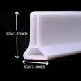 thumbnail image 2 of WHEANG 2 Meter White PVC Water Stopper Strip 5cm×3cm Edge Water Barrier For Shower Bathroom & Kitchen, 2 of 2