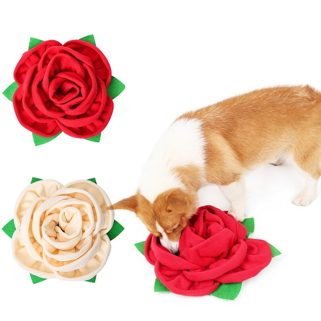 Dog Snuffle Mat Flower Soft Puppy Puzzle Toy Interactive Feed Game for Training