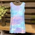 thumbnail image 4 of QUNYINEY Summer Tank Top Women Flowy Tie Dye Shirts Casual Vacation Sleeveless Loose Fit Crew Neck Womens Tops Trendy, 4 of 5