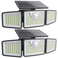 thumbnail image 1 of Luces solares daphino 2500LM para exteriores con sensor de movimiento, 2 unidades, 1 of 8