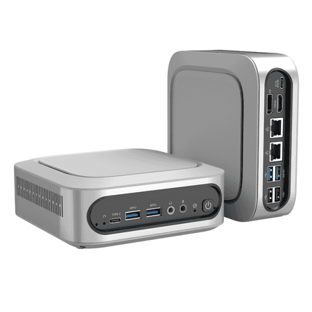 Mini PC C14T Intel Core i9-11900H up to 4.9GHz(8C/16T), 16GB DDR4 RAM 512GB NVME SSD, Intel UHD Graphics, Windows 11 Pro, USB3.2/Type-C/WiFi 6/BT5.2/Dual RJ45 2.5G/4K Triple Display Desktop PC