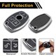 thumbnail image 4 of Funda de Llave de Auto TPU Silicona Negra Plateada Única para Mercedes-Benz A/B/C/E/G/K/M/R/S/V/W/X Clase/para AMG/CL/CLA/CLK/CLS - Funda de Control Remoto de 3 Botones, 4 of 6