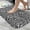 White-896, variant on Ultra Soft Absorbent Bath Mat 20x31.5 Inch Fluid Smoke Aurora Art Style, Leopard Animal Print