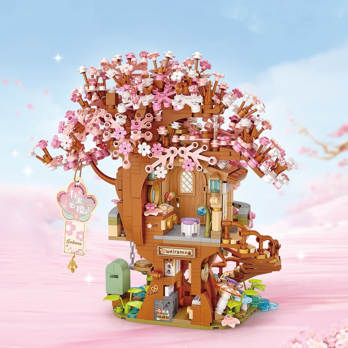 LOZ mini Blocks Kids Building Toys Puzzle Cherry Blossoms