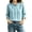 Blue06, variant on Going Out Tops Chinese Frog Button Embroidered Cotton Linen Blouse, 3/4 Sleeve Mandarin Collar Loose Spring Summer Pullover Top Plus Size Tops for Women