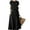 Black, variant on ZenCart Women's Boho Cotton Linen Maxi Dress Summer Short Sleeve Round Neck Long Dress with Belt And Pockets Casual Beach Sundress