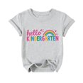 thumbnail image 3 of Miaju First Day Of School Girls T Shirts Oversized Crew Neck Short Sleeve T-Shirt Graphic T-Shirts Comfortable Tee Shirt T-Shirts Toddler To Big Kid, 3 of 5