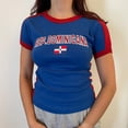 thumbnail image 2 of LINGLANG Women's Republica Dominicana Graphic T-Shirt Dominican Republic Flag Letter Print Crewneck Tee Casual Short Sleeve Country Top, 2 of 4