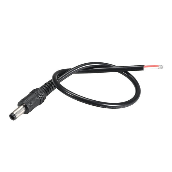 Uxcell 10 Pack DC Power 5.5mm x 2.5mm 4A 30cm,Barrel Male Plug Connector Pigtail