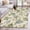 Blue, Green, variant on Grey Vintage Floral 3ft Area Rug, Hydrangea Botanical Elegant Washable Non-Slip Small Round Rugs for Entryway Bedroom Kitchen, Soft Circle Carpet for Dining Room, Playroom Nursery Rug