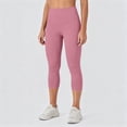 thumbnail image 6 of BVnarty Women's High Waist Tummy Control Capri Leggings, Skinny Fit Stretchy Athletic Pants for Pilates Class Pink XL, 6 of 8