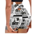 thumbnail image 2 of Yuemengxuan Women Summer Casual Shorts, Multicolor Print Lacing Sports Short Pants, 2 of 9