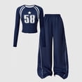 thumbnail image 2 of Bovxnpu Girls Summer Clothing Sets Graphic Long Sleeve Crewneck Kids Breathable Casual Top and Pants Outfit Set, 2 of 7