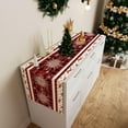 thumbnail image 3 of Red Buffalo Plaid Deer Snowflakes Christmas Winter Xmas Cloth Table Runner Burlap Table Decoration for Home Kitchen Dining Dinner Indoor Holiday Farmhouse Decor 13.8x71 Inch, 3 of 6